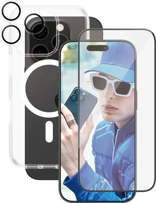 Produktbild von Panzer Glass, 3-in-1 Schutzpaket für iPhone 16 Pro Flagship-Serie, Transparent