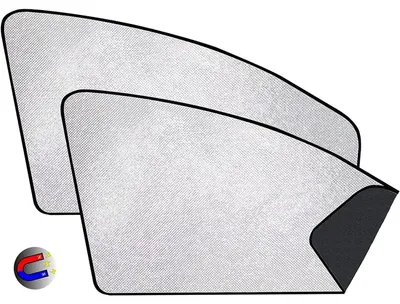 Immagine prodotto di Schermo parasole magnetico per auto, per finestrini laterali, con protezione UV e oscuramento, argento o nero, ideale per il campeggio