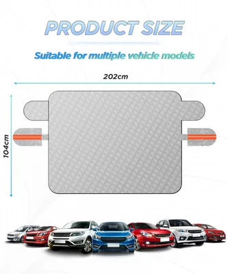 Immagine prodotto di Parasole per parabrezza auto, impermeabile, 202x104 cm, pieghevole, protezione solare per auto