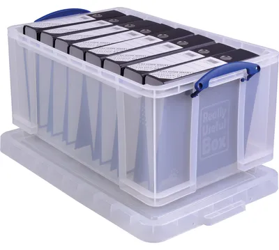 Produktbild von Really Useful Boxes 64L, Aufbewahrungsbox, Transparent, Rechteckig, Polypropylen (PP), Einfarbig, 64 l