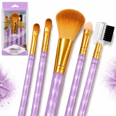 Obrázok produktu pre Sada 5 multifunkčných kozmetických štetcov na make-up, fialová farba, productTiles.product.images.aiGenerated