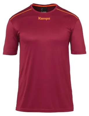 Productafbeelding van Kempa Handbal Poliéster Trainingsshirt, T-shirt, korte mouwen, kindermaat, donkerrood, maat 116