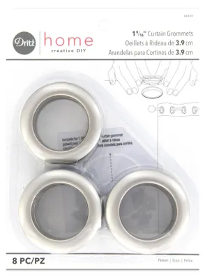 Produktbild von Dritz Vorhangösen, 8 Stück, Zinn, 1-9/16 Zoll