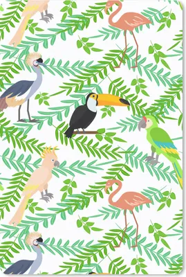 Produktbild von MuchoWow® Mauspad Mousepad Dschungel - Vogel - Muster 40x60 cm - Mousepads - Maus Mat - Pad - Mausunterlage - Schreibtisch Accesoire