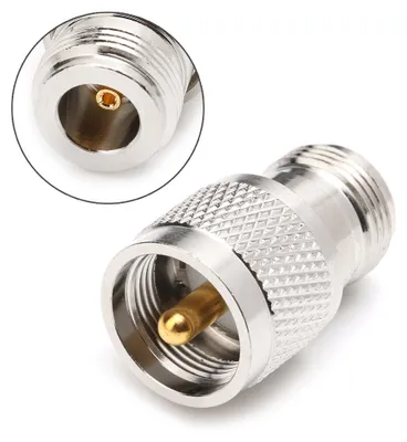 PL259 UHF-Stecker auf N-Buchse, 50 Ohm, gerade, Adapter