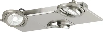 Produktbild von EGLO LED Deckenlampe Brea, Deckenstrahler, Stahl, Alu in nickel-matt, Glas satiniert in weiss, klar warmweiß