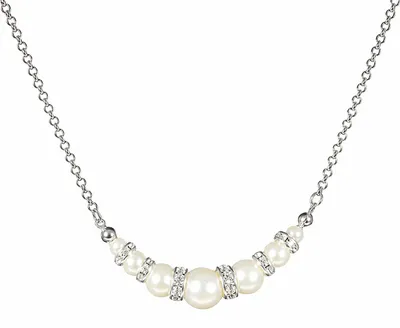 Produktbild von LUISIA® Perlencollier "Strassrondele" mit Kristallen von Swarovski® - 48345