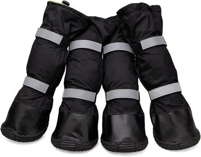 Immagine prodotto di Scarpe impermeabili per cani, riflettenti, antiscivolo, protettive, nere