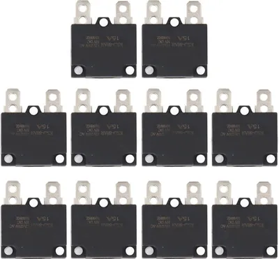 Image de 10Pcs Auto Reset Overload Protector Fuse Circuit Breaker for Children Ride On Car Accessories AC125 250V