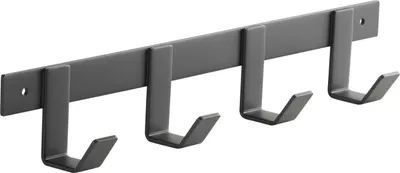 Produktbild von SOTECH Blackline ALBA Hakenleiste klein 345 mm mit 4 Haken schwarz pulverbeschichtet