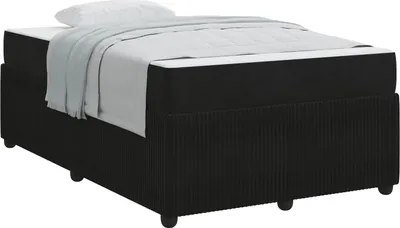 Immagine prodotto di Struttura del letto con materasso Nero 120 x 190 cm Tessuto