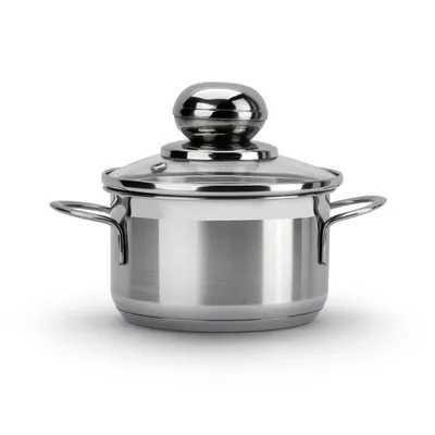 Immagine prodotto di SSW City pentola per carne in vetro con coperchio in acciaio inox Ø 12 cm 0,8 l