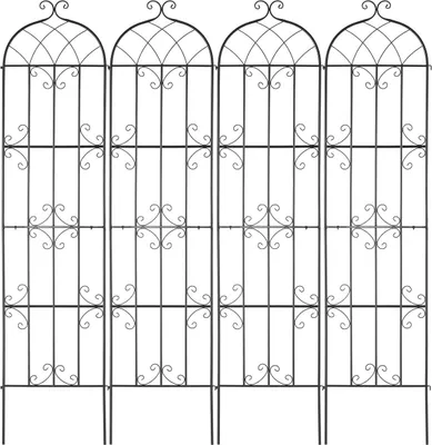 Image de 4 paquets de treillis métalliques pour plantes grimpantes 87 x 20 pouces, résistants à la rouille
