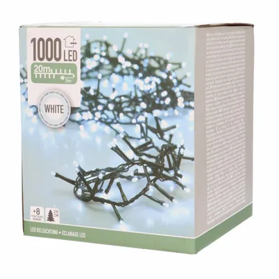 Obrázek produktu pro Vánoèní svìtla 1000 LED 20 metrù bílá (studená)