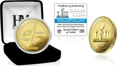 Produktbild von Super Bowl LII Gold Flip Coin NFL Münze 39mm, vergoldet