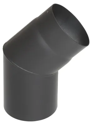 Produktbild von Raik Basic Rauchrohrbogen 150mm gussgrau 45° ohne Tür für Rauchrohr / Ofenrohr