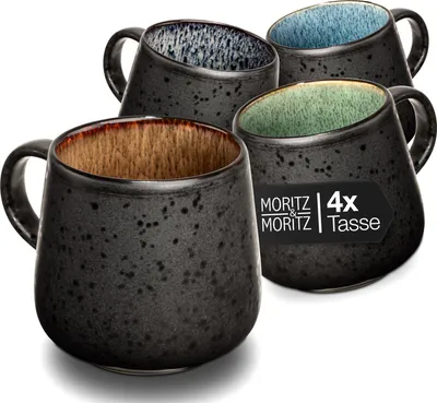 Produktbild von Moritz & Moritz SOLID Tassen bunt 4 tlg.