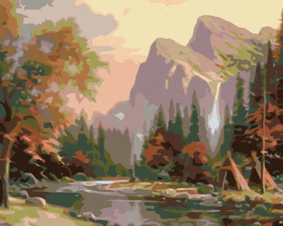 Zdjęcie produktu dla Zuty - Diamond Painting - TIPPIES UNDER MOUNTAINS, 40x50 cm, rozciągnięte płótno na ramie