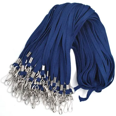 100 Schlüsselbänder mit Clip, Marineblau, für Ausweise