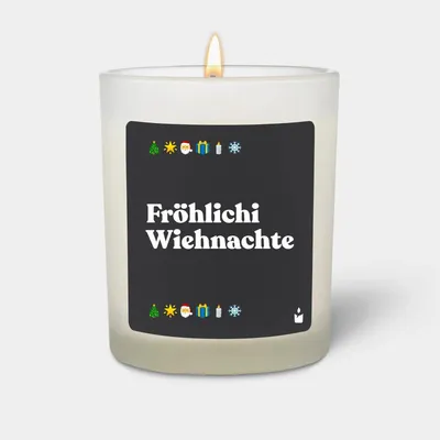 Produktbild von ChattyCandles Duftkerze Woody Fröhlichi Wiehnachte