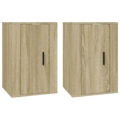 Produktbild von vidaXL TV-Wandschränke 2 Stk. Sonoma-Eiche 40x34,5x60 cm