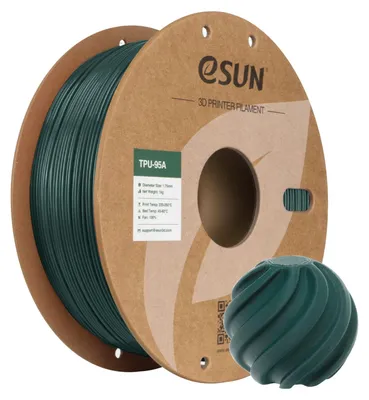 Obrázek produktu pro eSUN TPU-95A, zelený filament, 1,75 mm, 1 kg