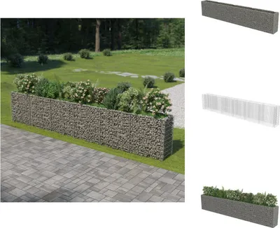 Produktbild von vidaXL Gabionen-Hochbeet Verzinkter Stahl 540×50×100 cm -  Blumentöpfe & Pflanzgefäße
