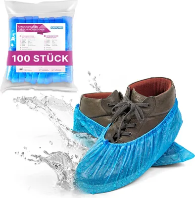 Produktbild von ARNOMED CPE Schuhüberzieher, wasserdicht, Einweg | Beutel (100 Stück)