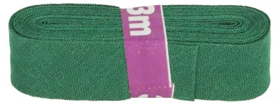 Schrägband 3m x 20mm Baumwolle gefalzt moosgrün