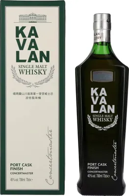 Image de Kavalan CONCERTMASTER Port Cask Finish Single Malt Whisky 40% Vol. 0,7l en boîte cadeau
