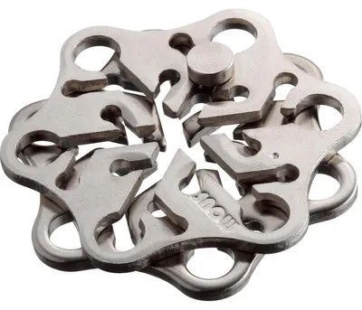 Produktbild von Huzzle Gehirntraining Puzzle Snow Metall Silber