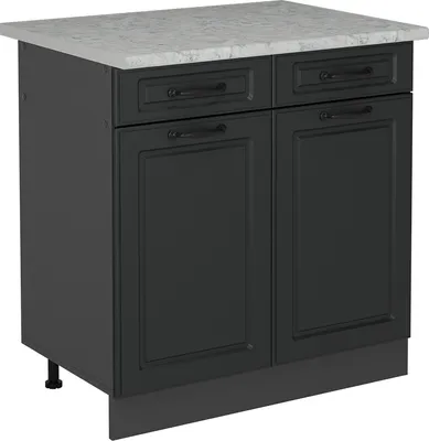 Produktbild von Küchenunterschrank Vicco R-Line Anthrazit Landhaus 80 cm AP Marmor, Model 54194