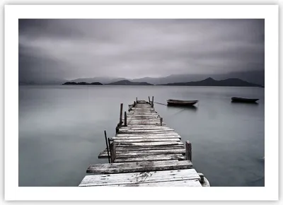 Produktbild von Poster - Poster ohne Rahmen - Brücke See - 70x50 cm - Wand Bild - Wanddeko - Wandbilder - Kunstposter - Wandposter - Bilder - Kunstdruck - Wanddekoration - Wandbild - P2XAA70x50-3547
