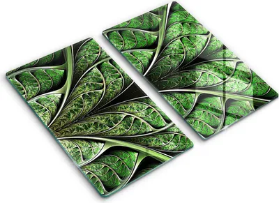 Produktbild von Glasschneideplatte - Herdabdeckplatte - 2x30x52 cm -Schneidebrett - Spritzschutz -Venenblattstruktur