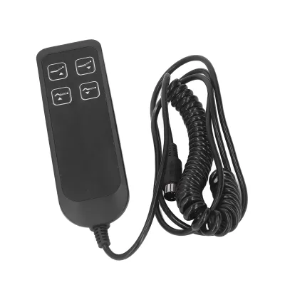 Obrázek produktu pro Černý elektrický spínač relaxačního křesla, snadné ovládání, 4 tlačítka, 5 pinů, pro domácnost a kancelář
