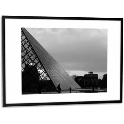 Produktbild von PaperFlow 6CCFA3.01, Bilderrahmen-Set, Aluminium, Plexiglas, Schwarz, Rechteckig, Landschaftsportrait, 427 mm