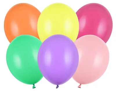 Image de Strong Balloons 12cm, Pastel Mix (1 paquet / 100 pièces)