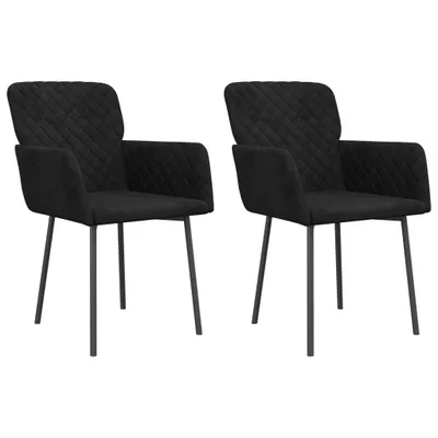 Produktbild von Esszimmerstühle 2 Stk. Schwarz Samt