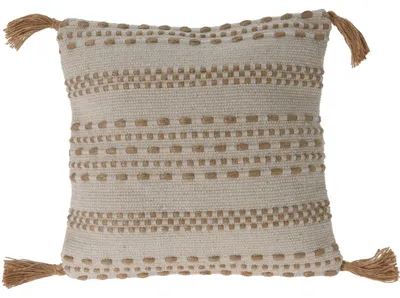 Dekokissen aus Jute & Baumwolle, 45x45 cm, mit Füllung 400 g