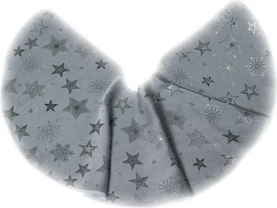 Produktbild von Weihnachtsbaumdecke Stickerei Sterne Winter Weihnachten Deko hellgrau - 100 cm rund