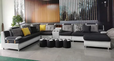 Produktbild von Ecksofa U-Form Wohnlandschaft Sofa Couch Polster Ecke Garnitur Stoff Sofas Neu