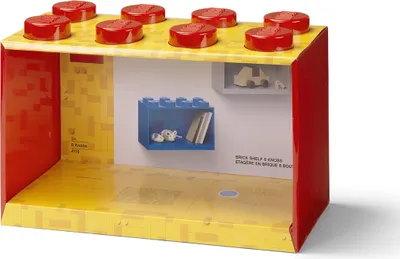Productafbeelding van LEGO 41151730, LEGO steenrek, BRICK SHELF 8, breedte: 318 mm, rood