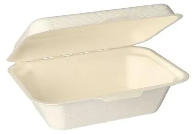 Produktbild von Menüboxen, Zuckerrohr "pure" ungeteilt 6 cm x 18 cm x 12,5 cm weiss