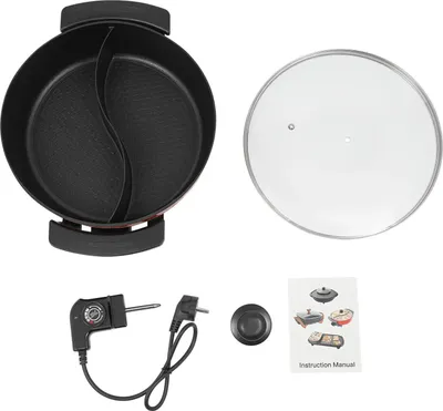 Produktbild von Elektrischer Hot Pot - Tischkocher/Elektropfanne - 6 l Fassungsvermögen - 5 Temperaturstufen - Antihaftbeschichtung - Für 3–4 Personen - Rosa