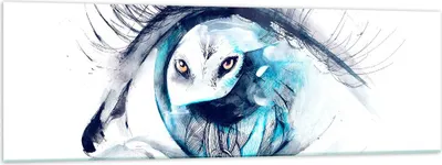 Produktbild von Bilder auf glas - Wildnis fantasie Augapfel illustration - 160x50cm - Glasbilder - Wandbilder - Kunstdruck - Wanddekoration aus Glas - Glas Bilder - Wandbild auf Glas - GAB160x50-3098