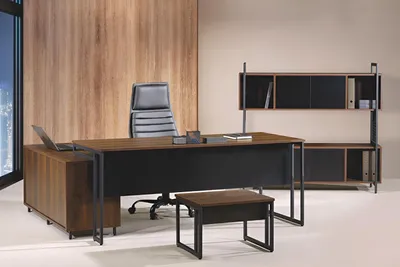 Produktbild von Arbeitszimmermöbel Komplettbüro Eckbürotisch Büro 3tlg Holz Braun Set
