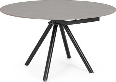 Produktbild von Tisch Rauni 85-135 x 85 x 75 cm Stahl Schwarz, Grau.