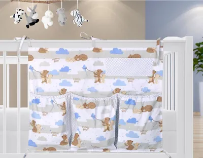 Zdjęcie produktu dla Kieszeń na łóżeczko dziecięce - 65x55 cm - beżowa