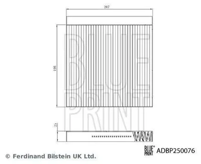 Produktbild von BLUE PRINT ADBP250076 Innenraumfilter Pollenfilter für MG MG HS
