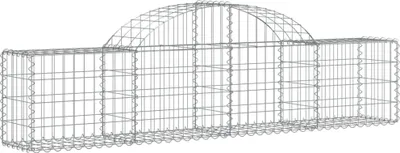 Obrázok produktu pre vidaXL Gabión s vysokým oblúkom 200x30x40/60 cm Pozinkované železo